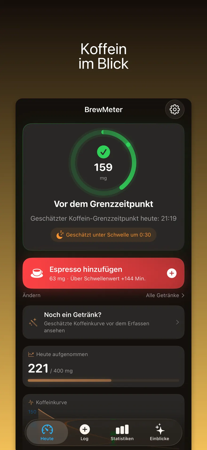 BrewMeter - Koffein Tracker — Produktvorschau 1