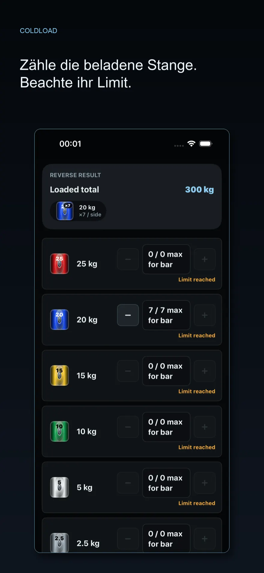 ColdLoad: Plate Calculator — Produktvorschau 3