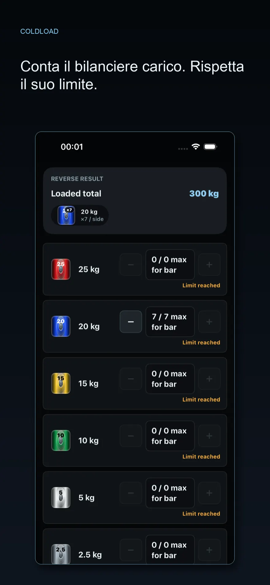 ColdLoad: Plate Calculator — Anteprima del prodotto 3