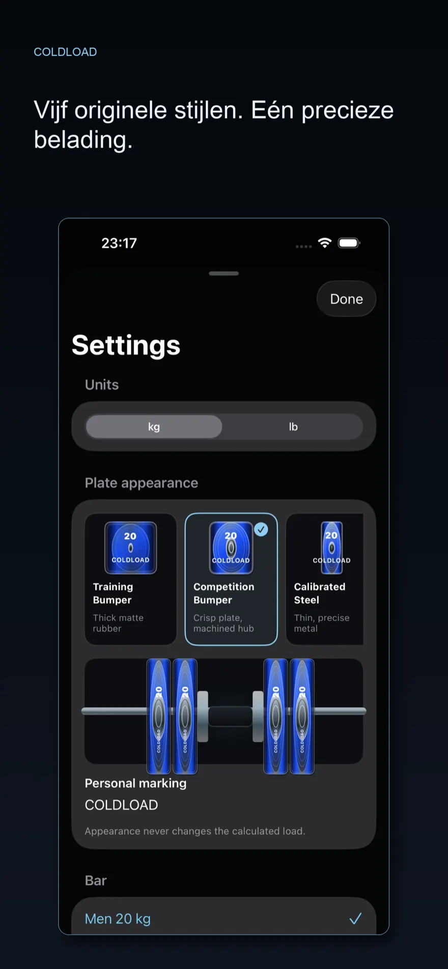 ColdLoad: Plate Calculator — Productvoorbeeld 2