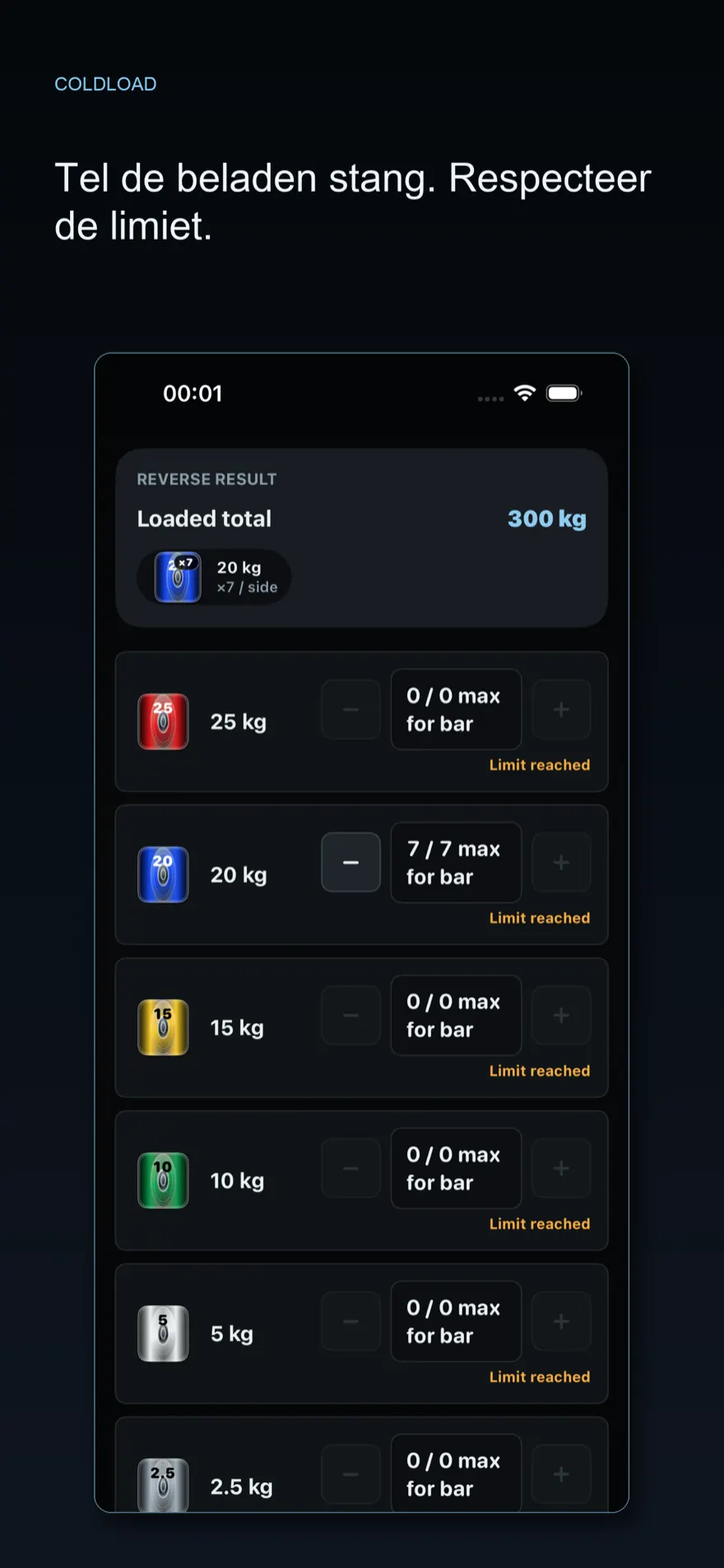 ColdLoad: Plate Calculator — Productvoorbeeld 3