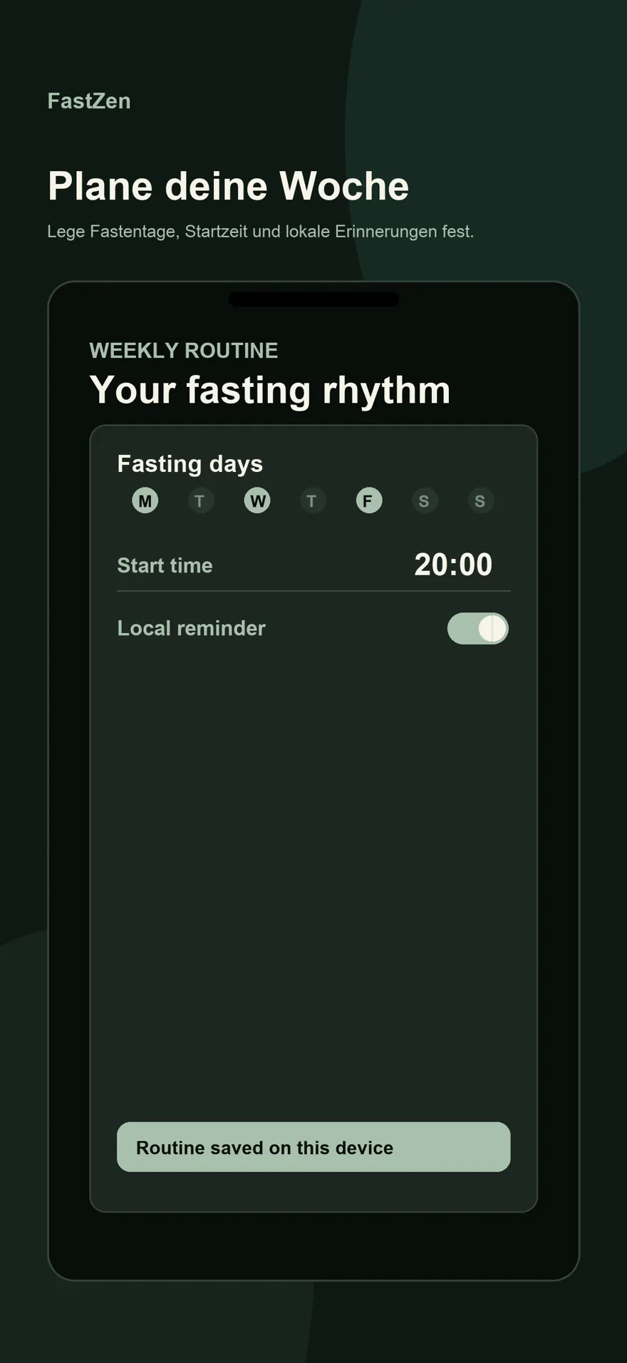 FastZen: Fastenroutine — Produktvorschau 2