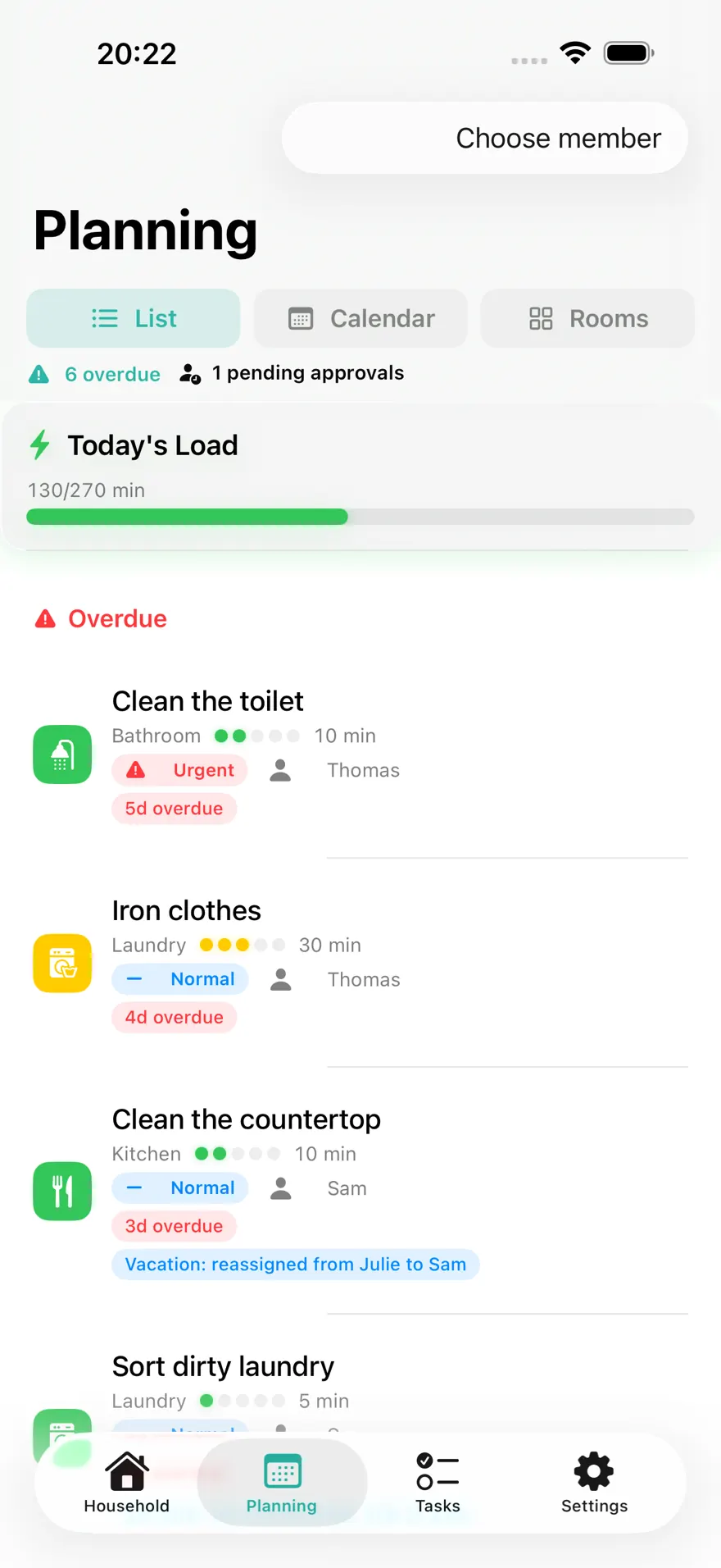 NeatShift: Chore Tracker — Product preview 3