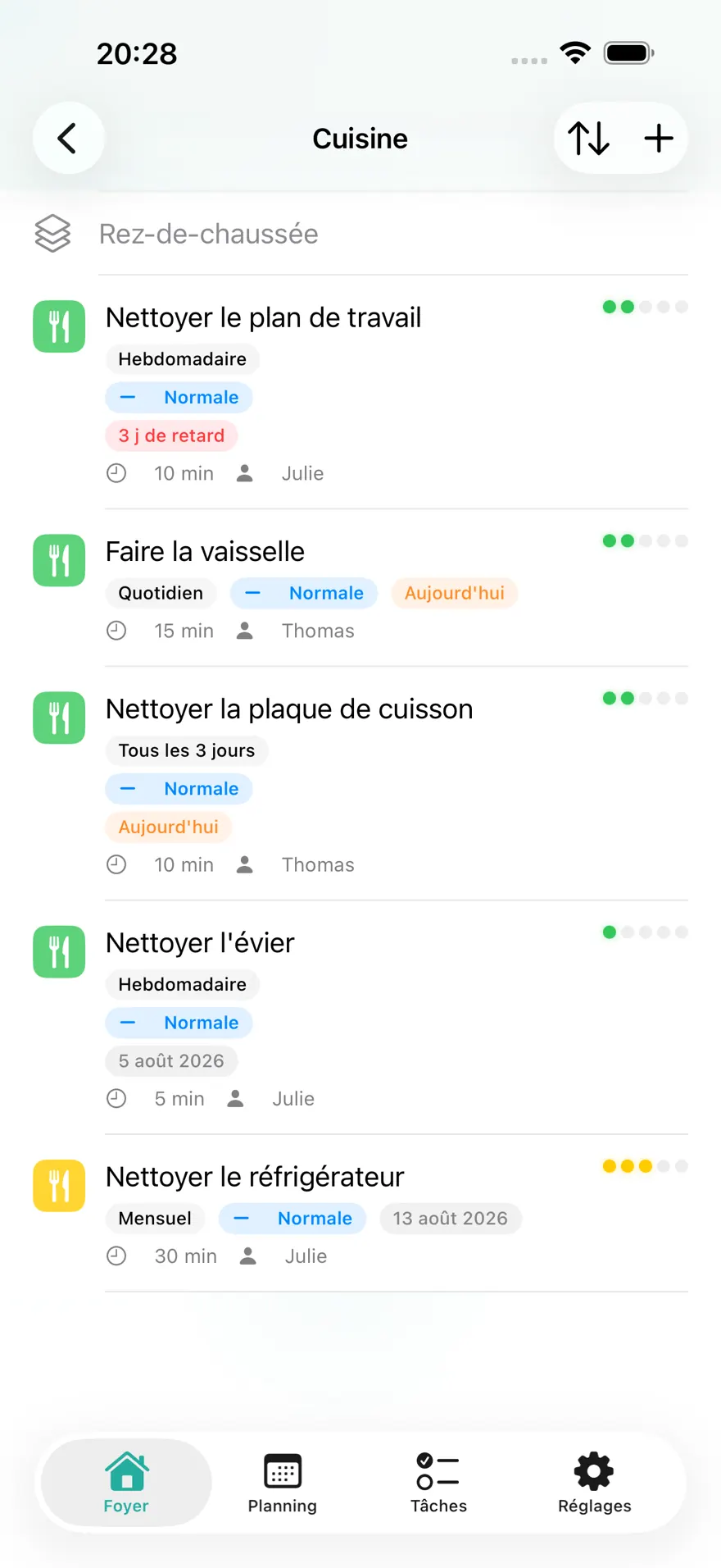 NeatShift: Planning ménage — Aperçu du produit 2