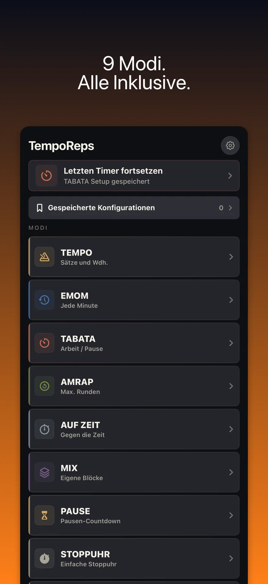 TempoReps: Gym Timer — Produktvorschau 1